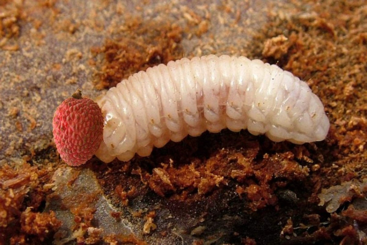 Личинка жука короеда