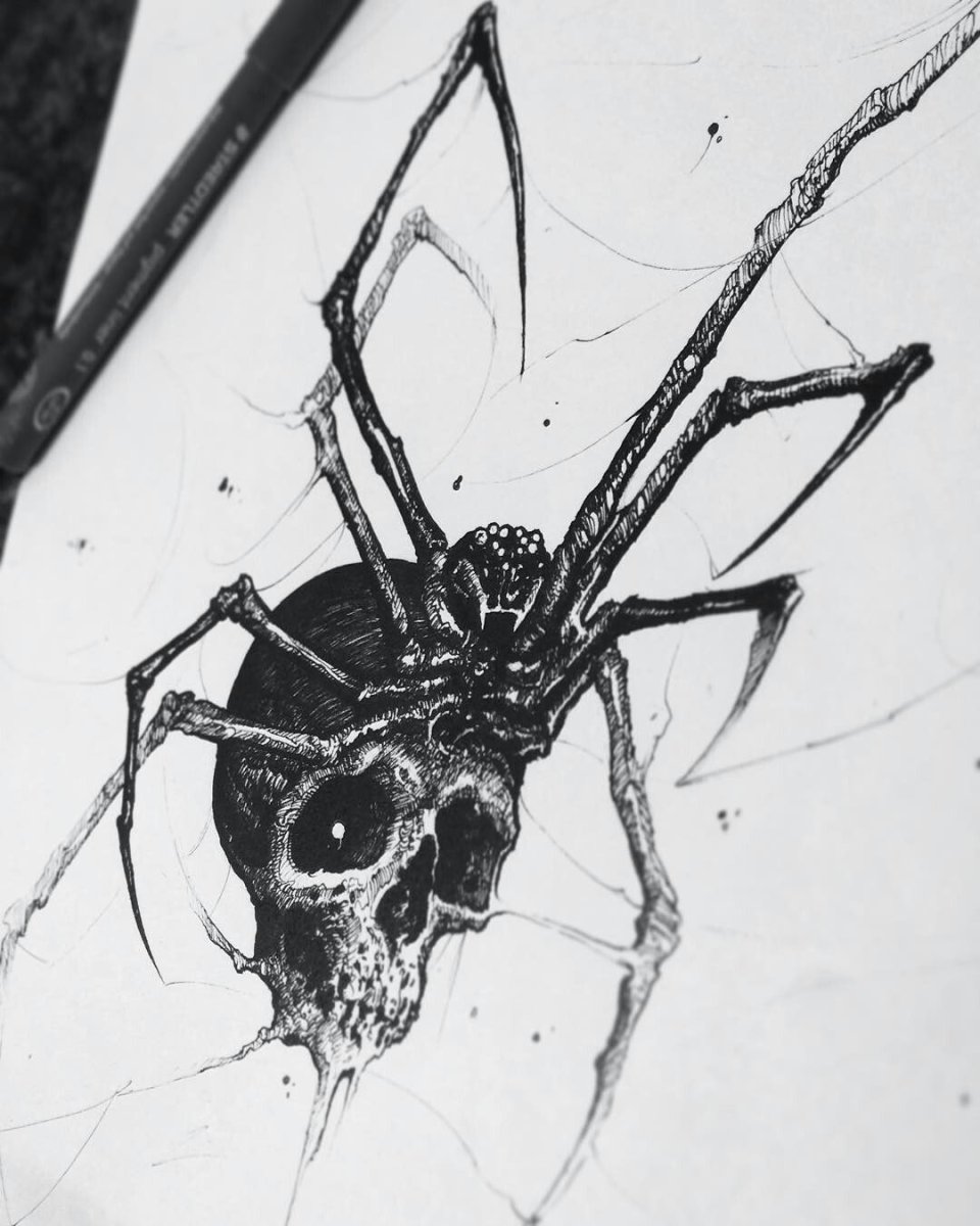 Паук арт тату