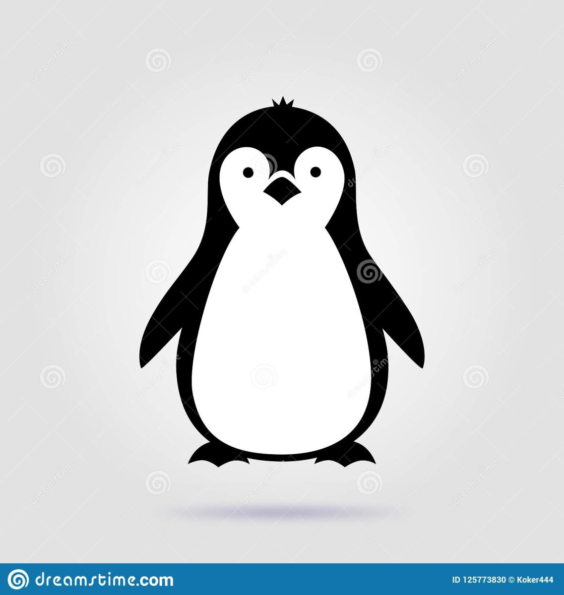 Пингвин чб
