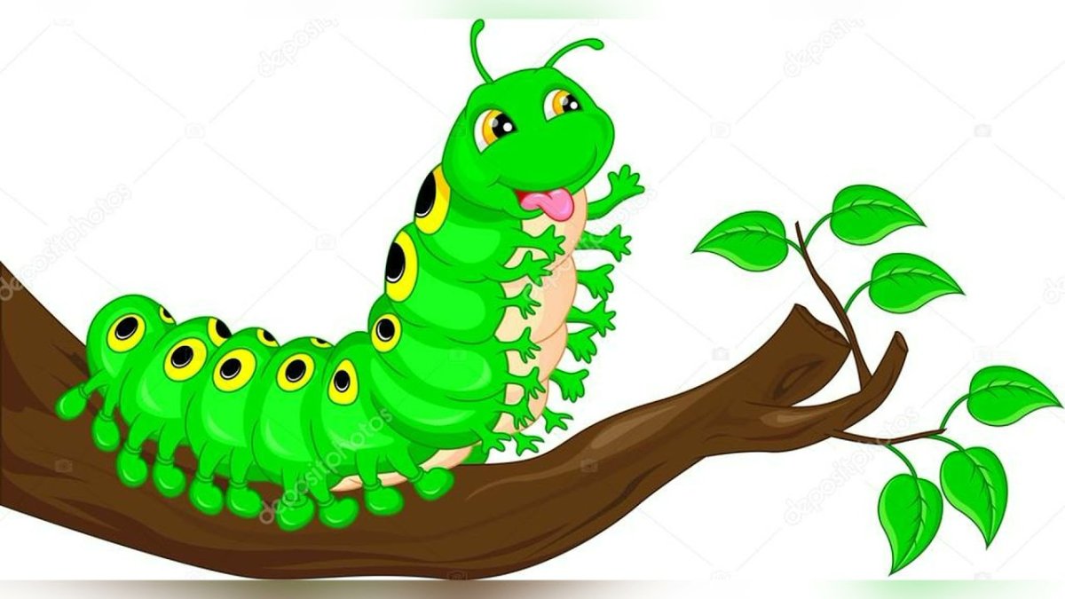 Гусеничка на листочке