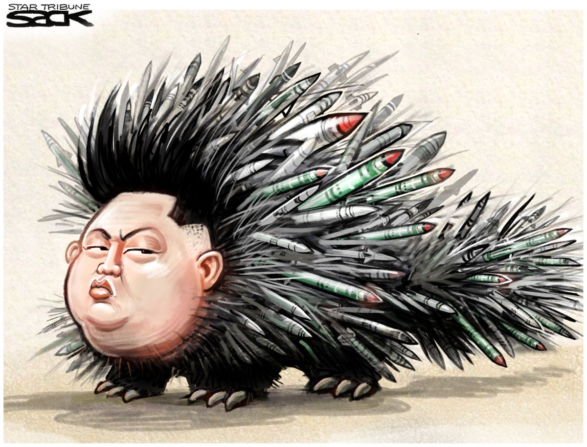 Карикатура на ежа