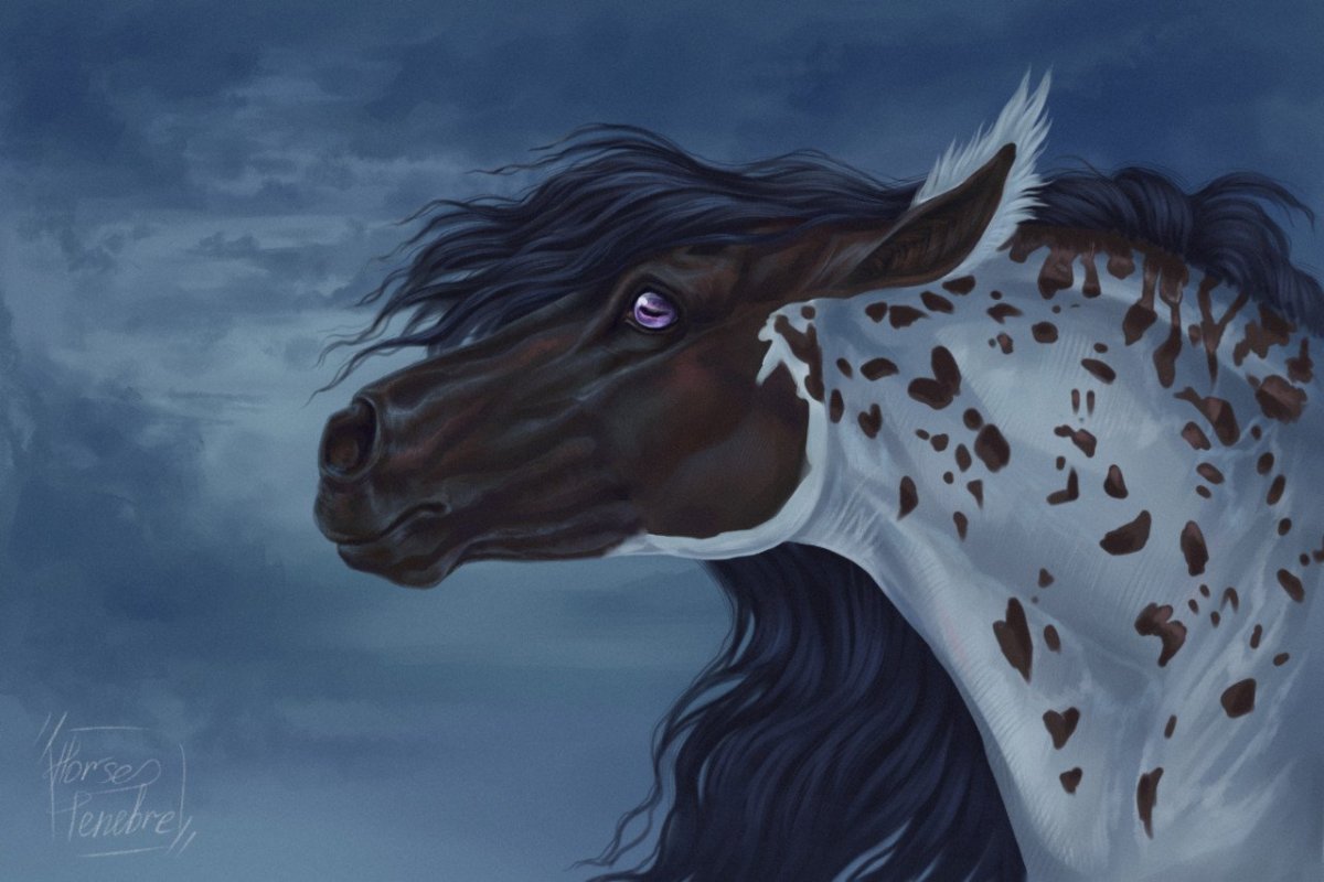 Мустанг лошадь арт