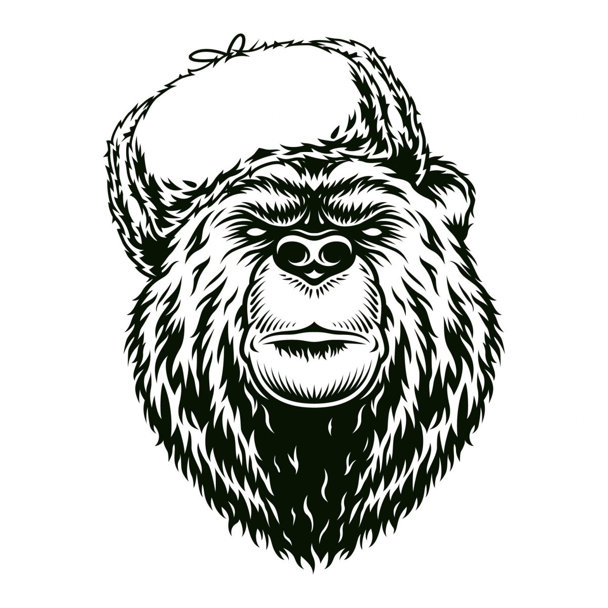 Медведь в ушанке