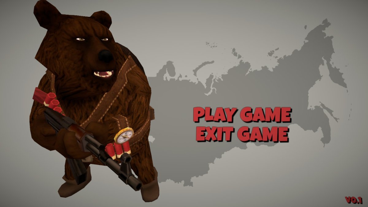 Медведь в ушанке с балалайкой