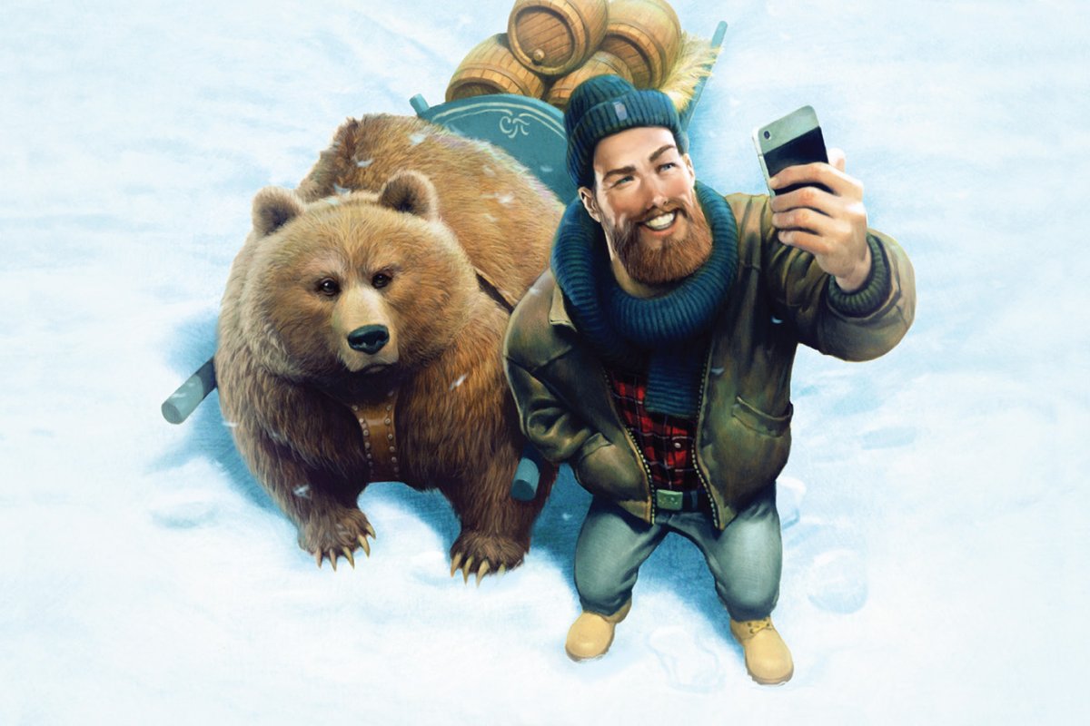 Мужик и медведь