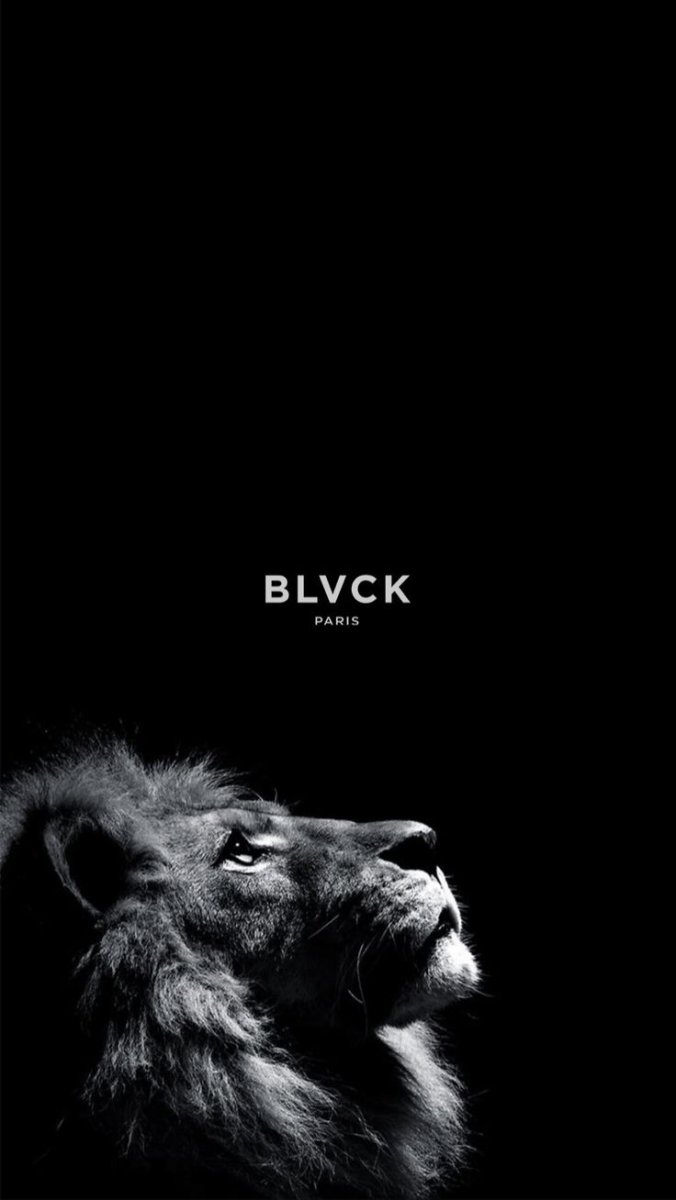 Фон Лев на черном фоне