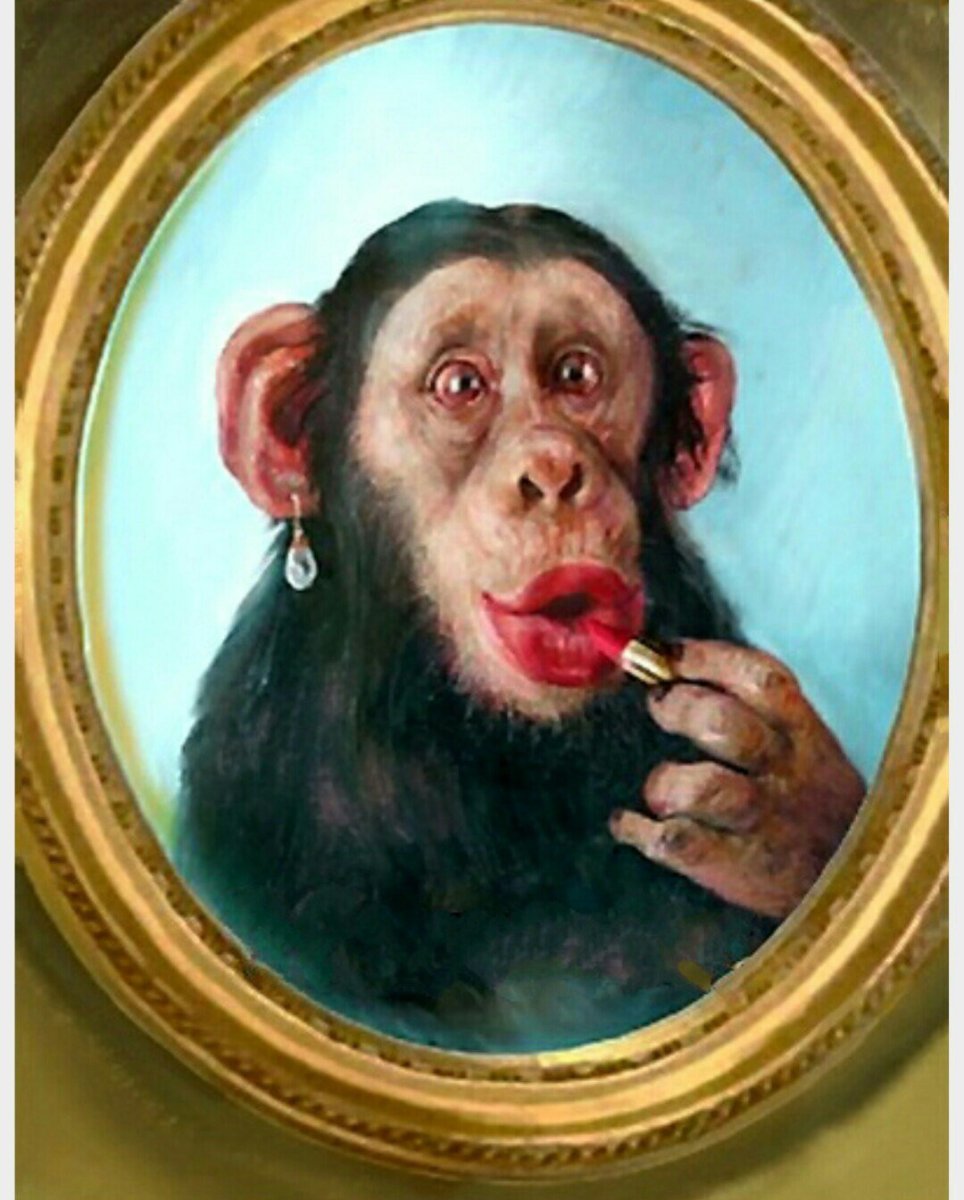 Обезьяна с помадой