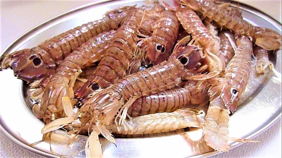 Креветка богомол блюдо