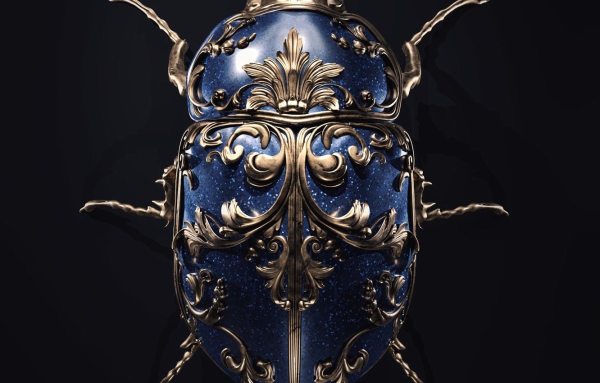 Синий Жук скарабей