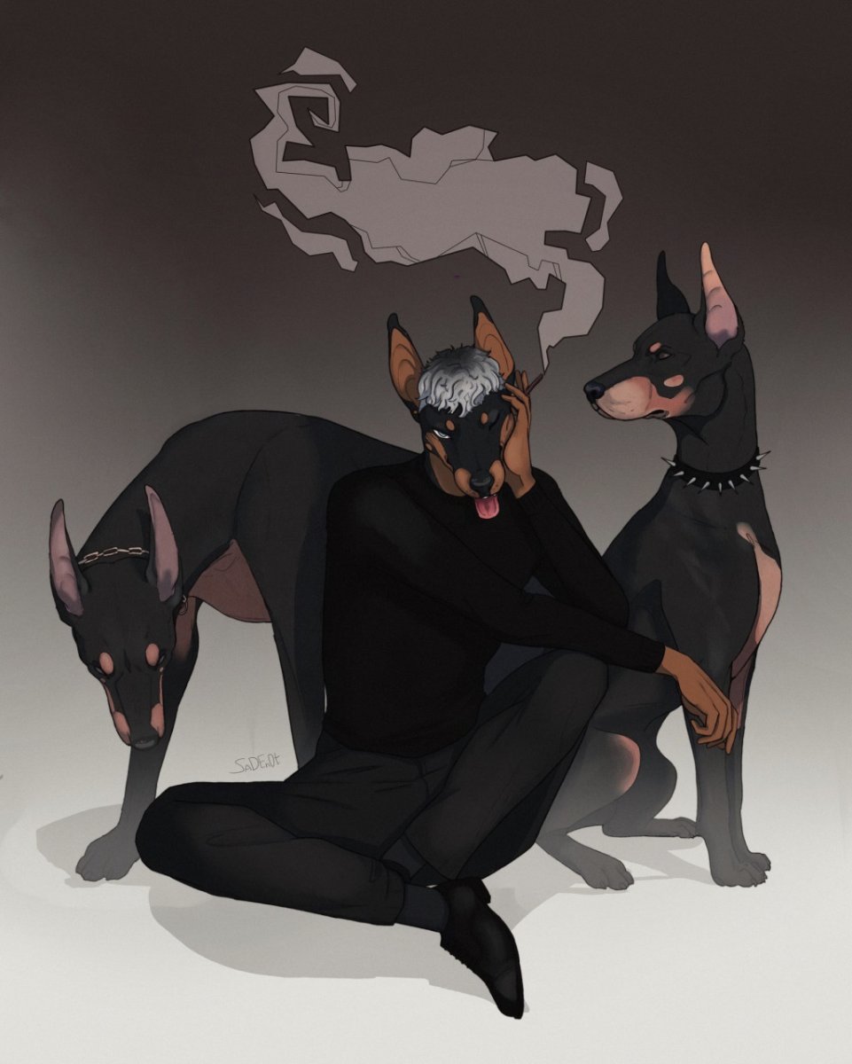 Волк и Доберман