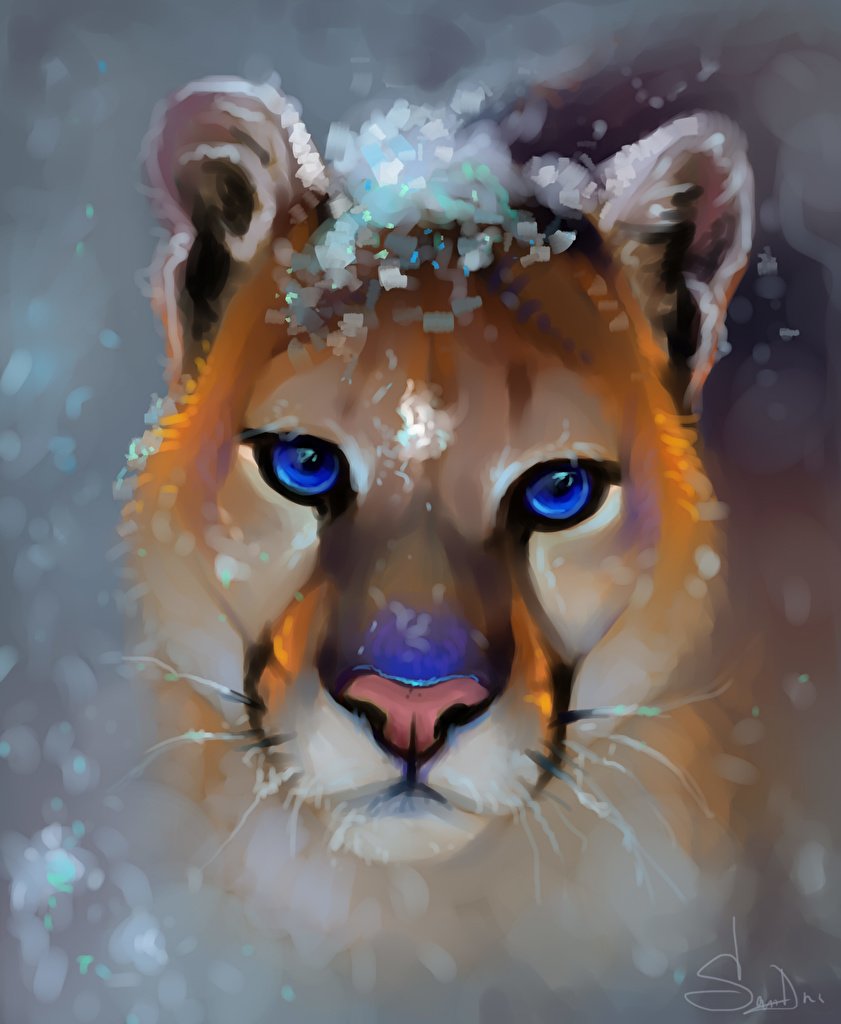 Фэнтези животные красками