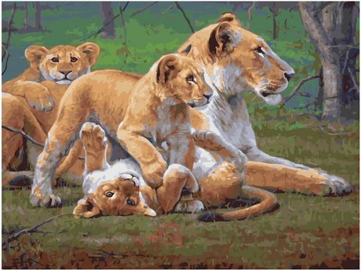 Картина "львиный Прайд" 33х24