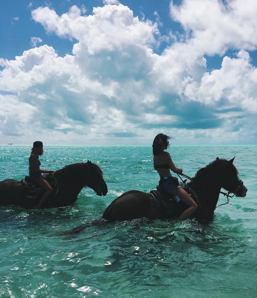 Кендалл Дженнер на лошади