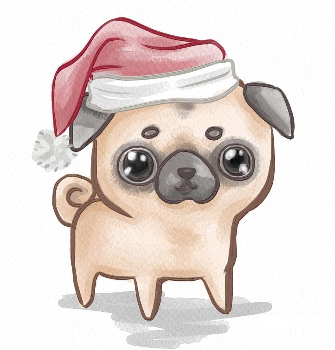 Мопс рисунок