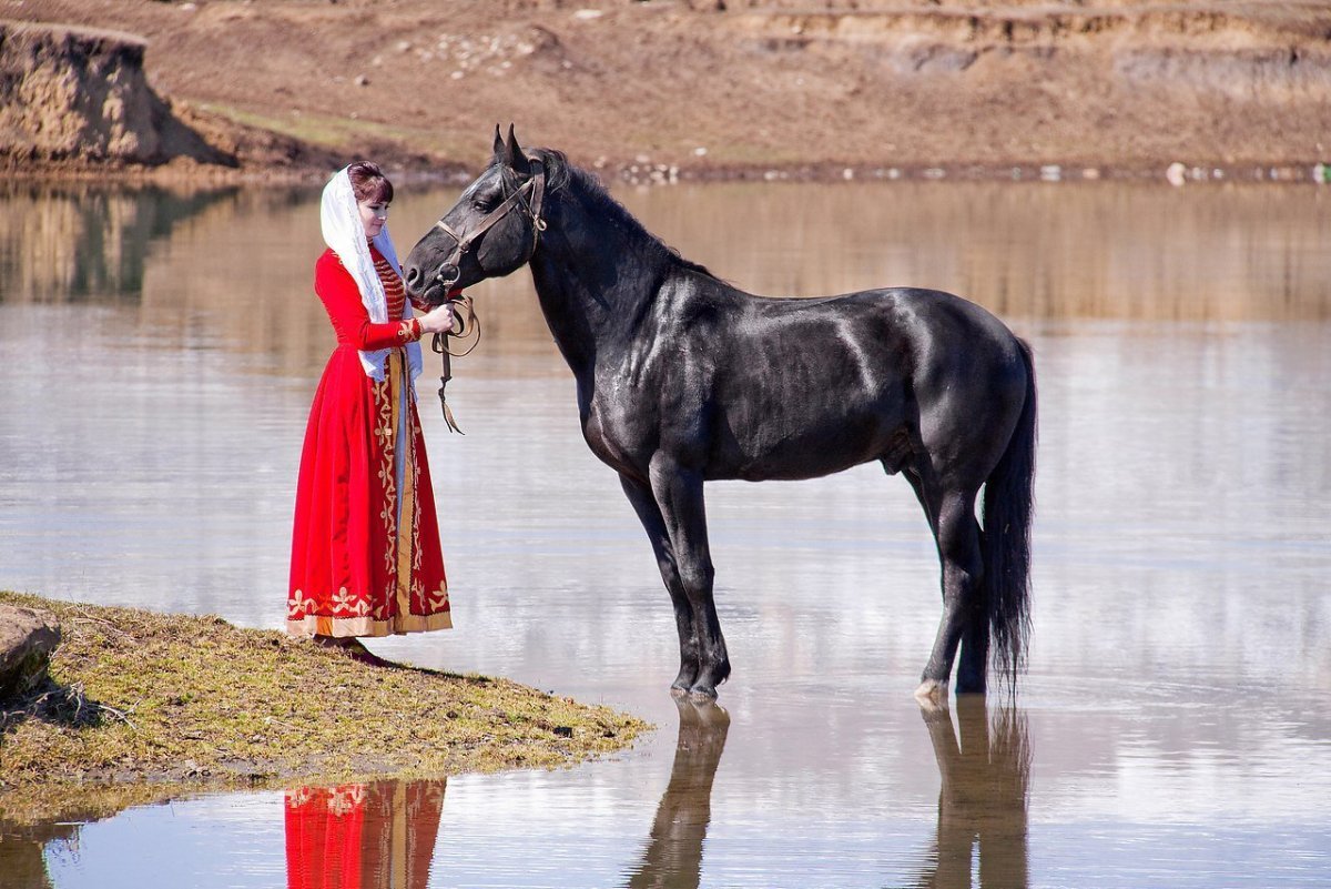Карачаевцы на лошадях
