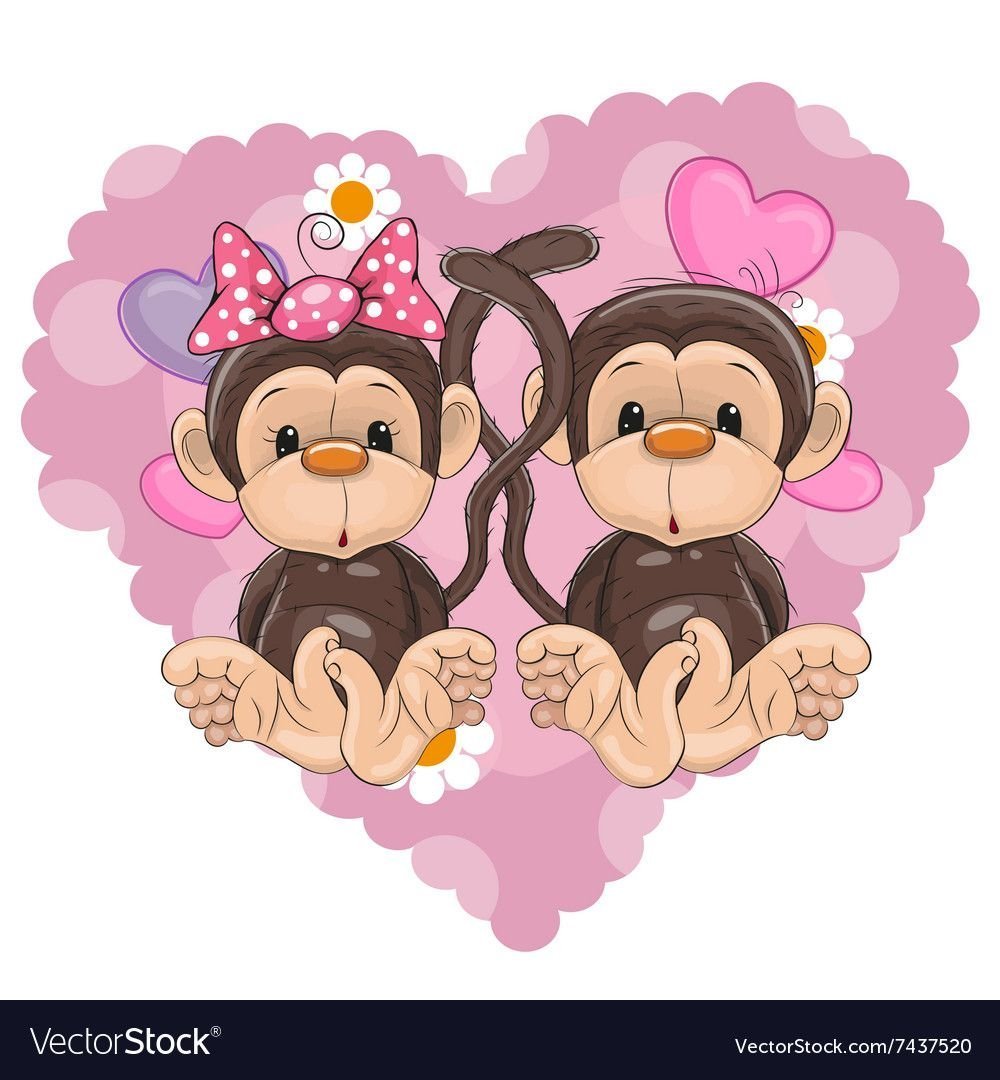 Обезьянка с сердечком
