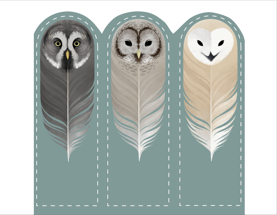 Закладка Сова из Гарри Поттера