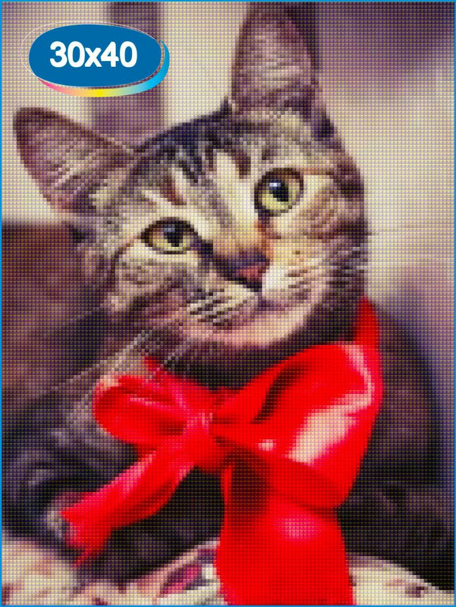 Кошка с бантиком