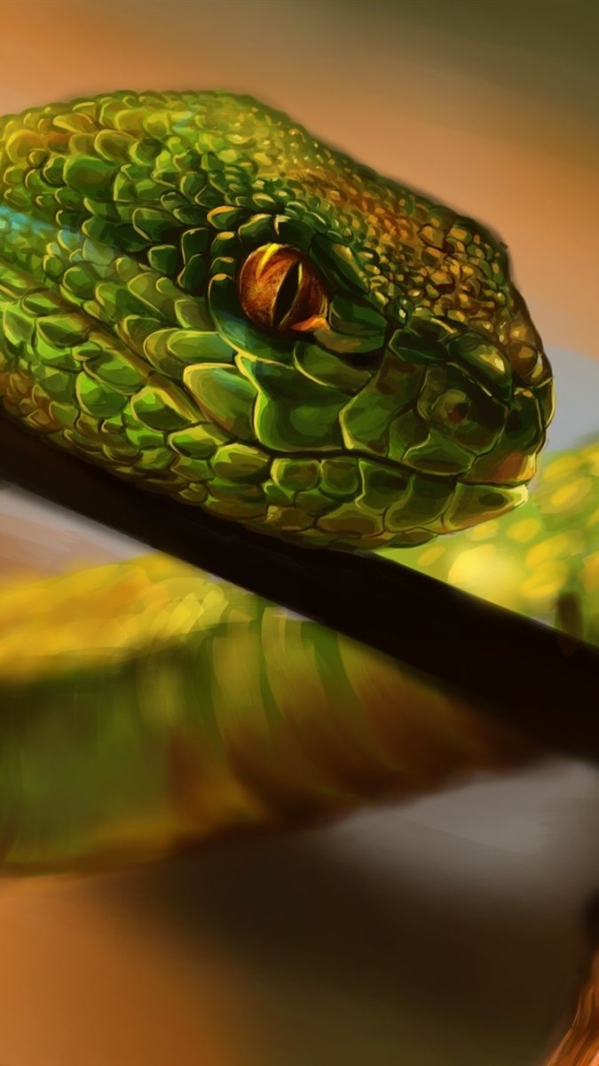Зеленая Кобра змея
