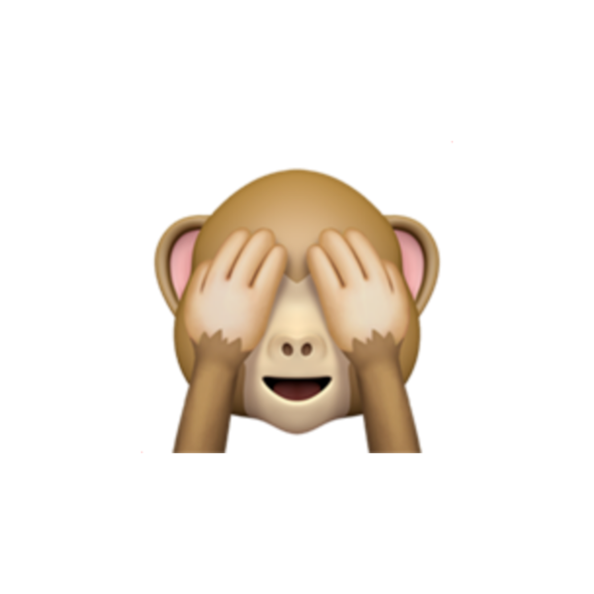 Смайлик обезьянка с закрытыми глазами