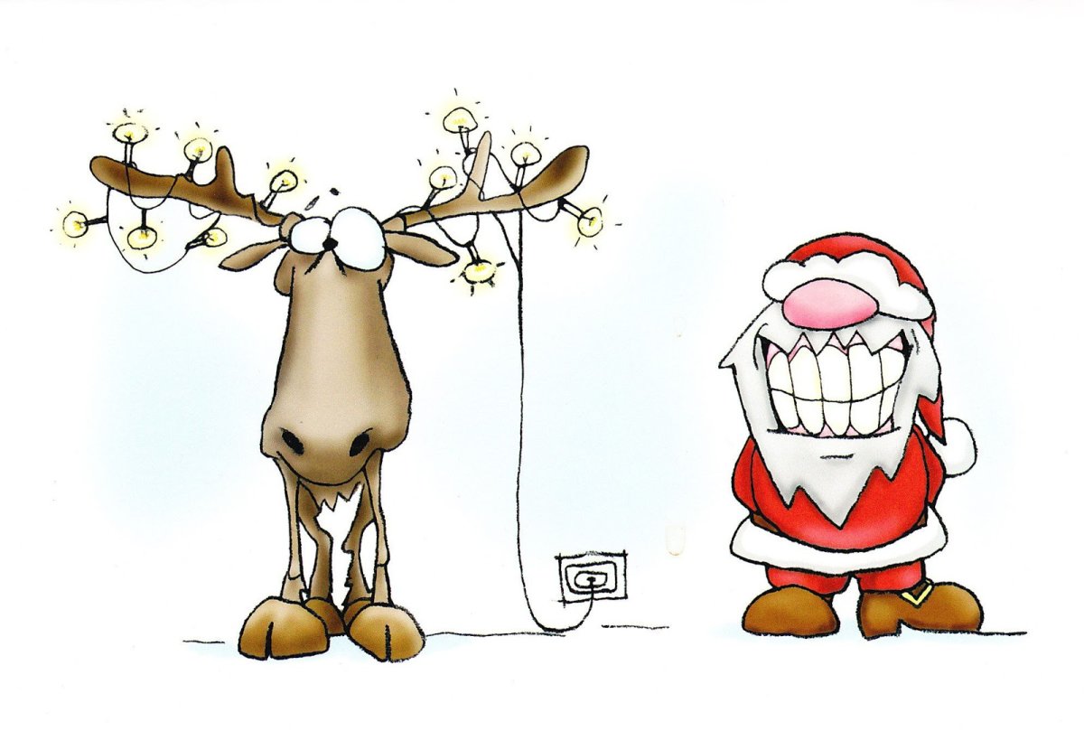 Смешной новогодний Лось