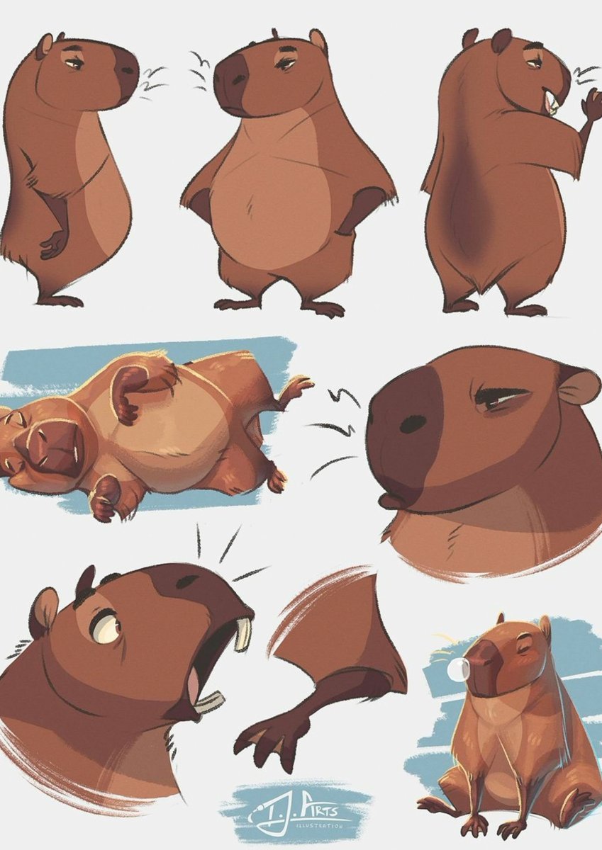 Капибара бег