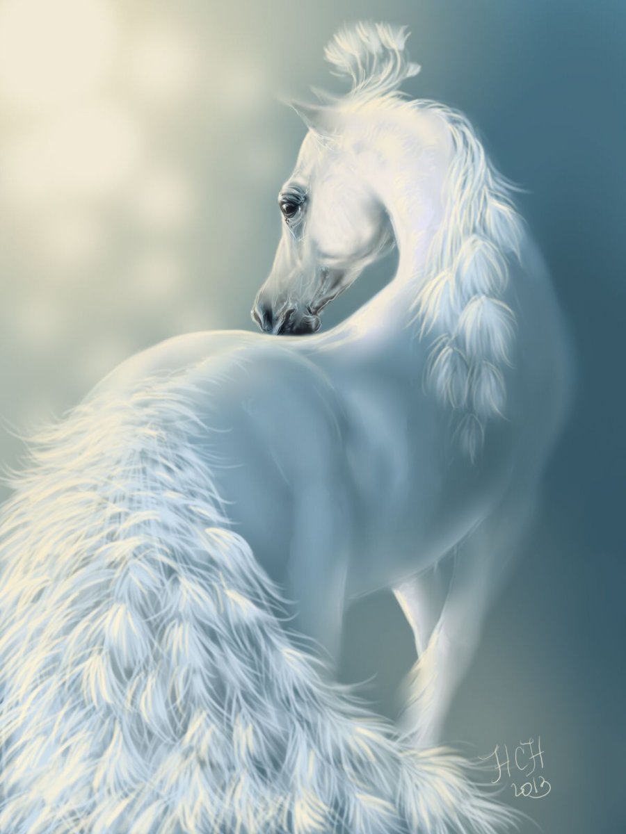 Белая лошадь фэнтези