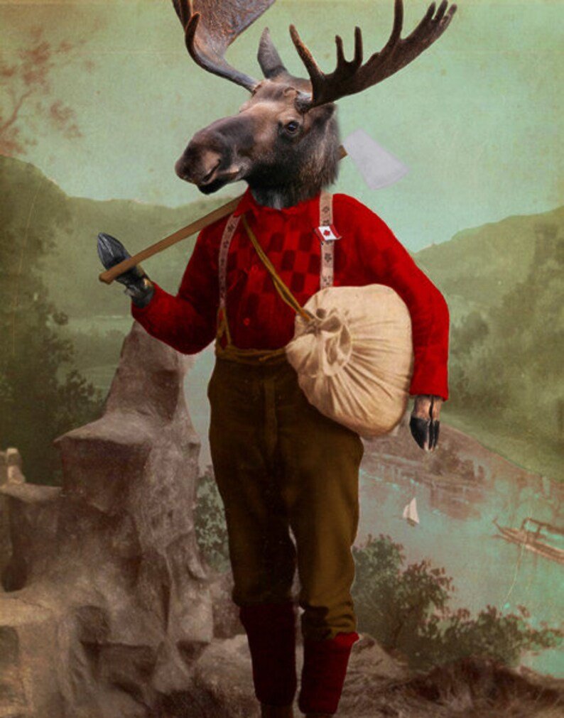 Прикольный Лось арт