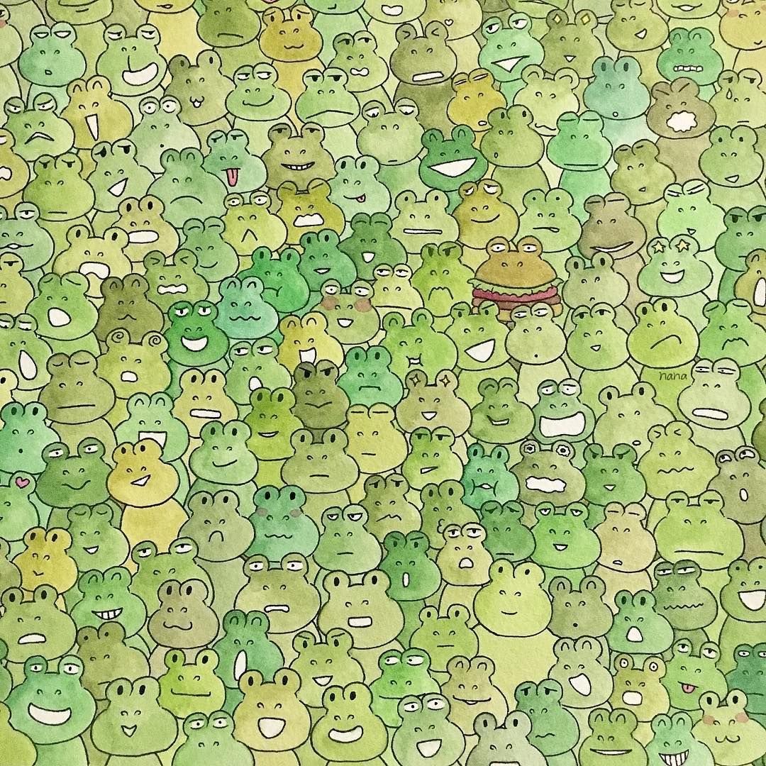 Фон с лягушками