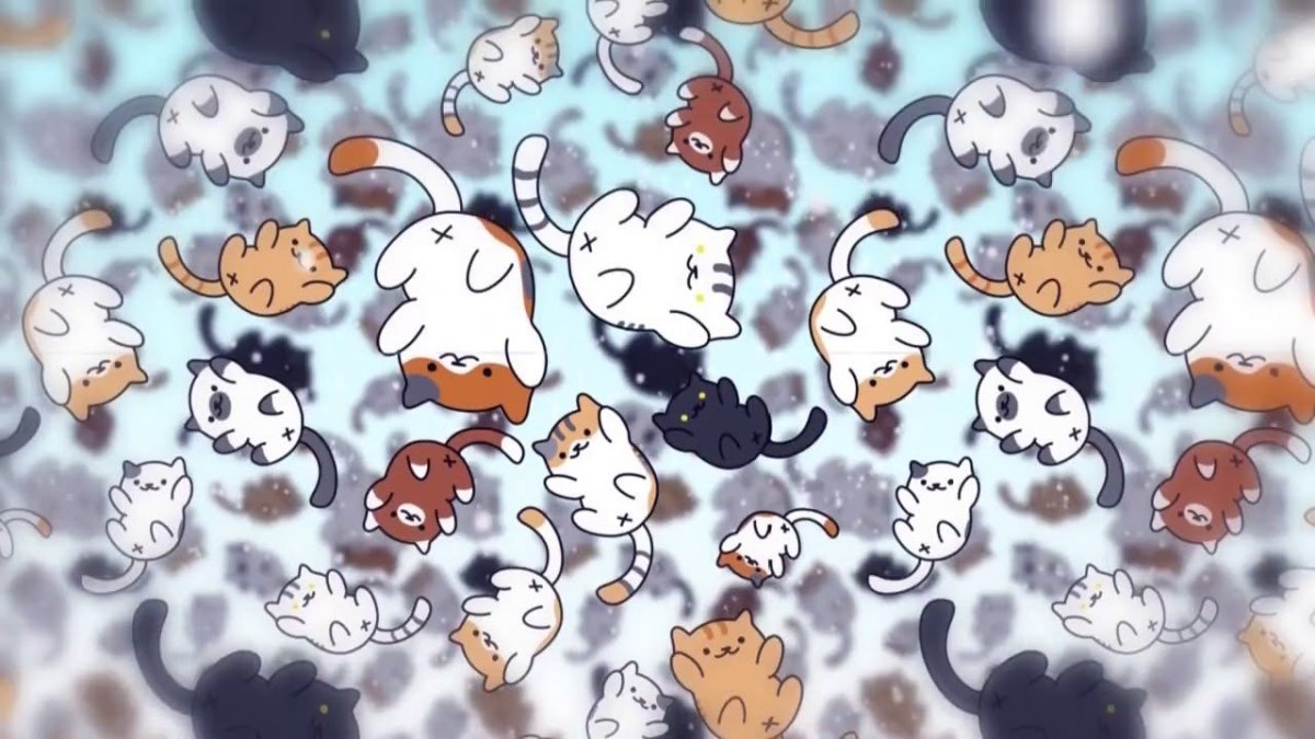 Прикольный фон с котиками