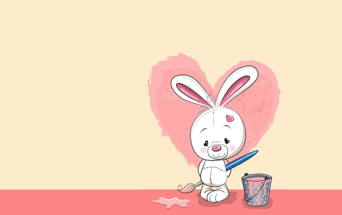 Заяц на розовом фоне