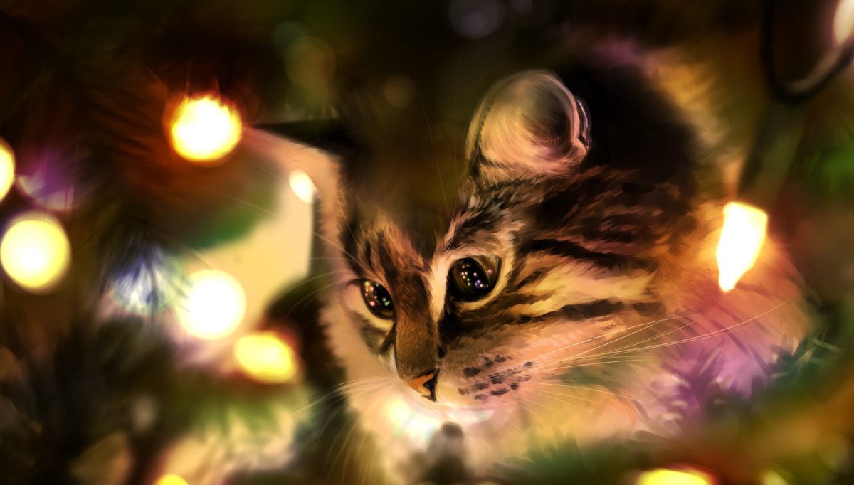 Котята новый год