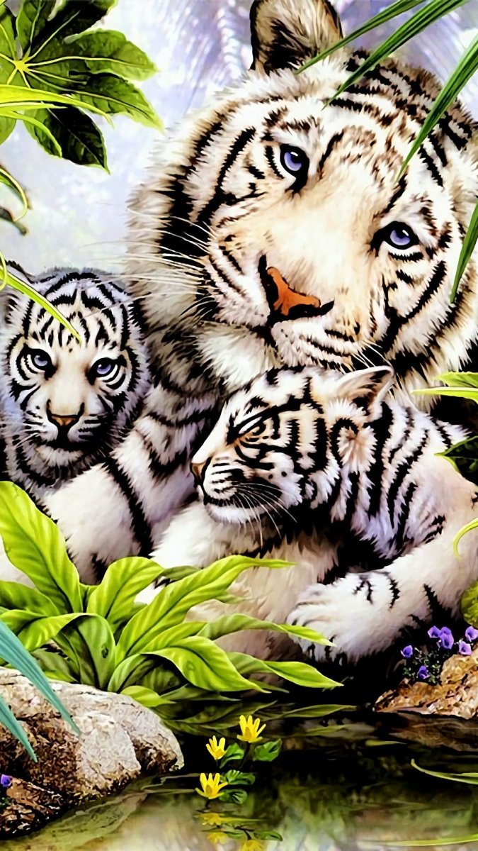 Тигрица с детьми