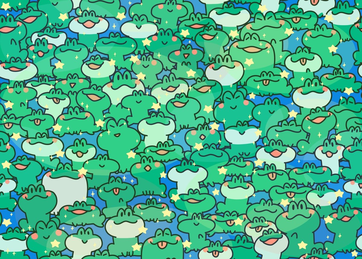 Милый фон с жабами