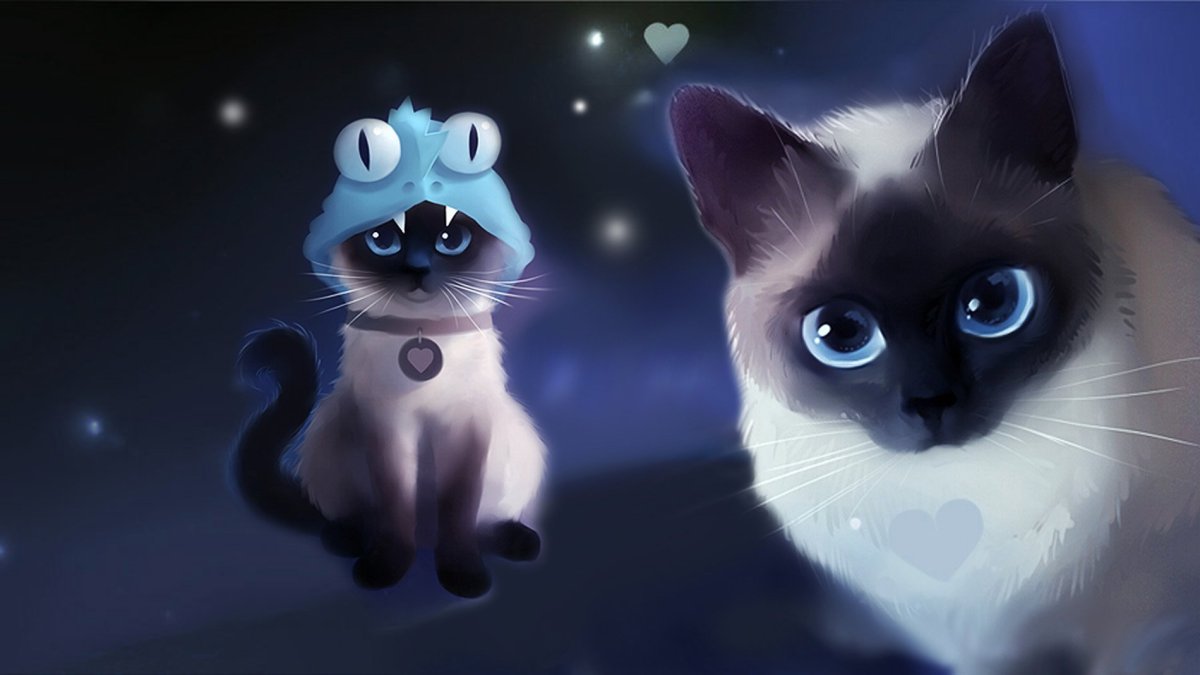 Милые мультяшные коты