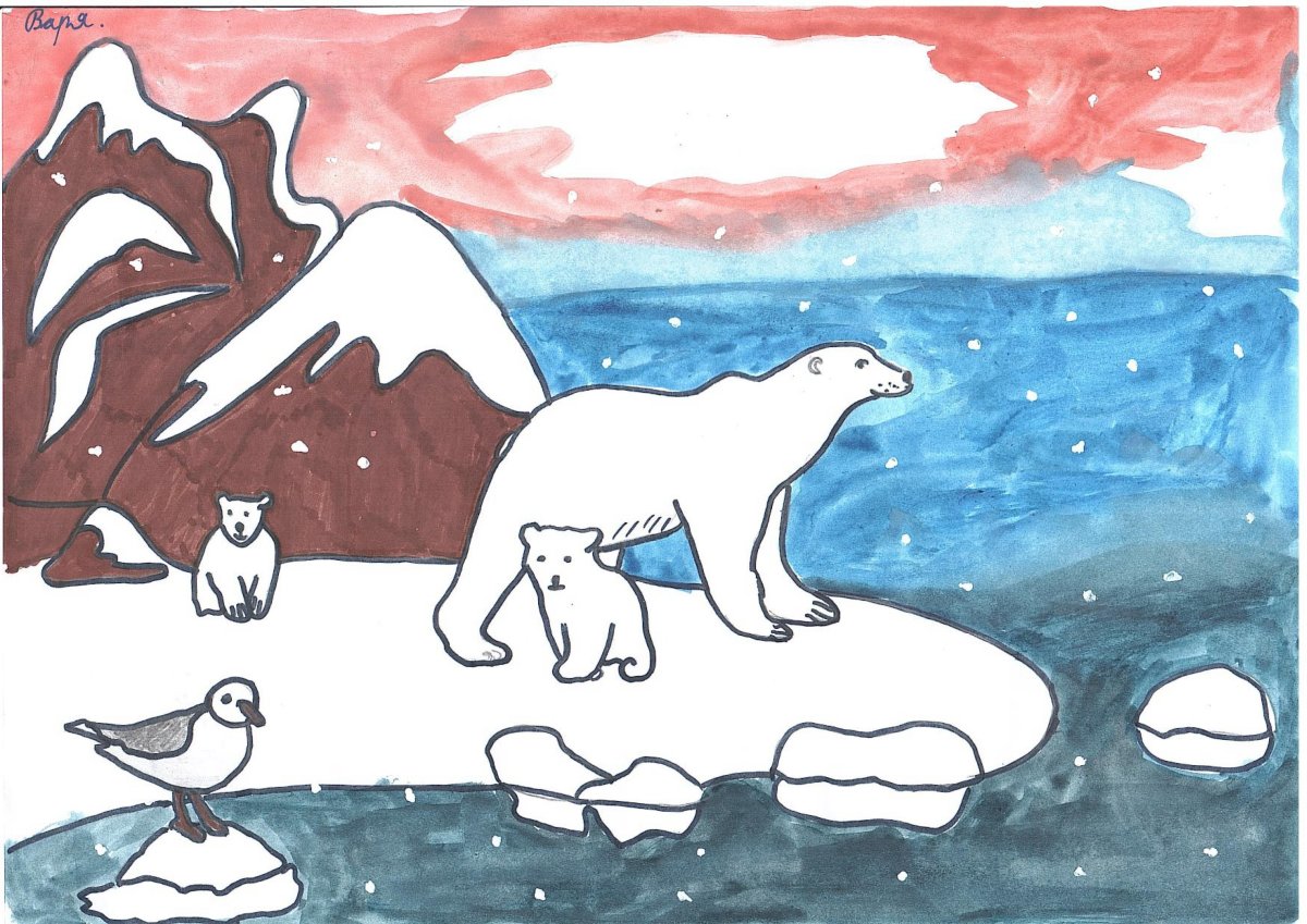 Рисунок на тему Арктика