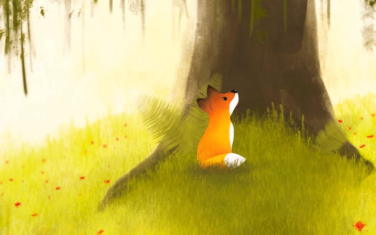 Обои с лисичками