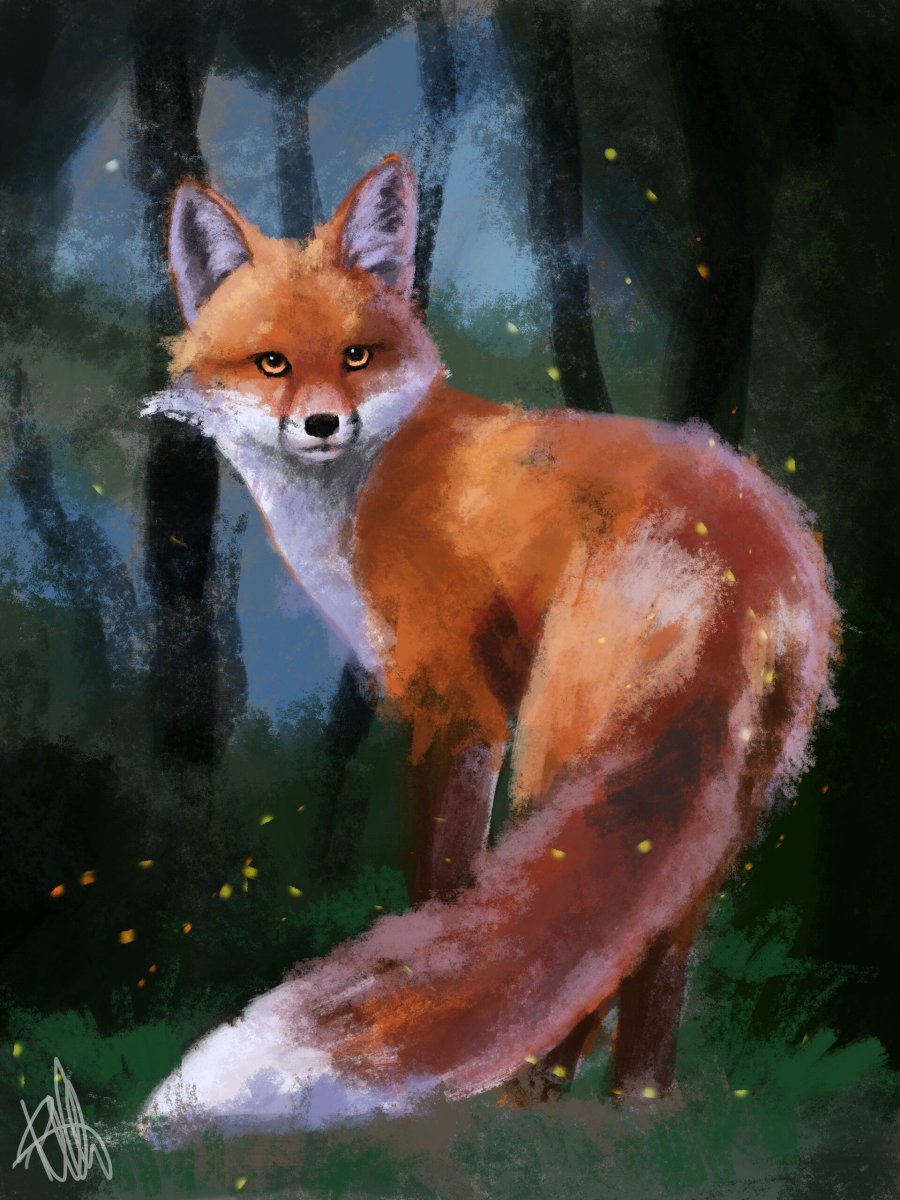 Картина лисы