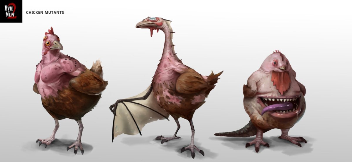 Эвил НУН курица МУТАНТ