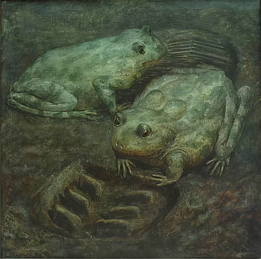 Лягушка живопись