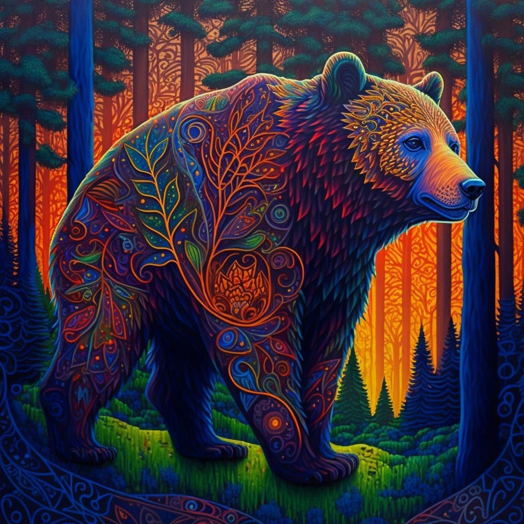 Медведь арт
