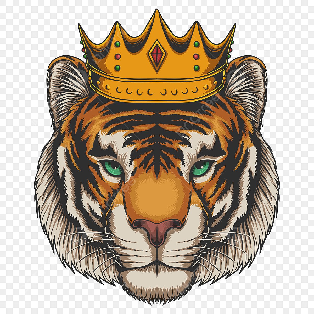 Голова тигра с короной