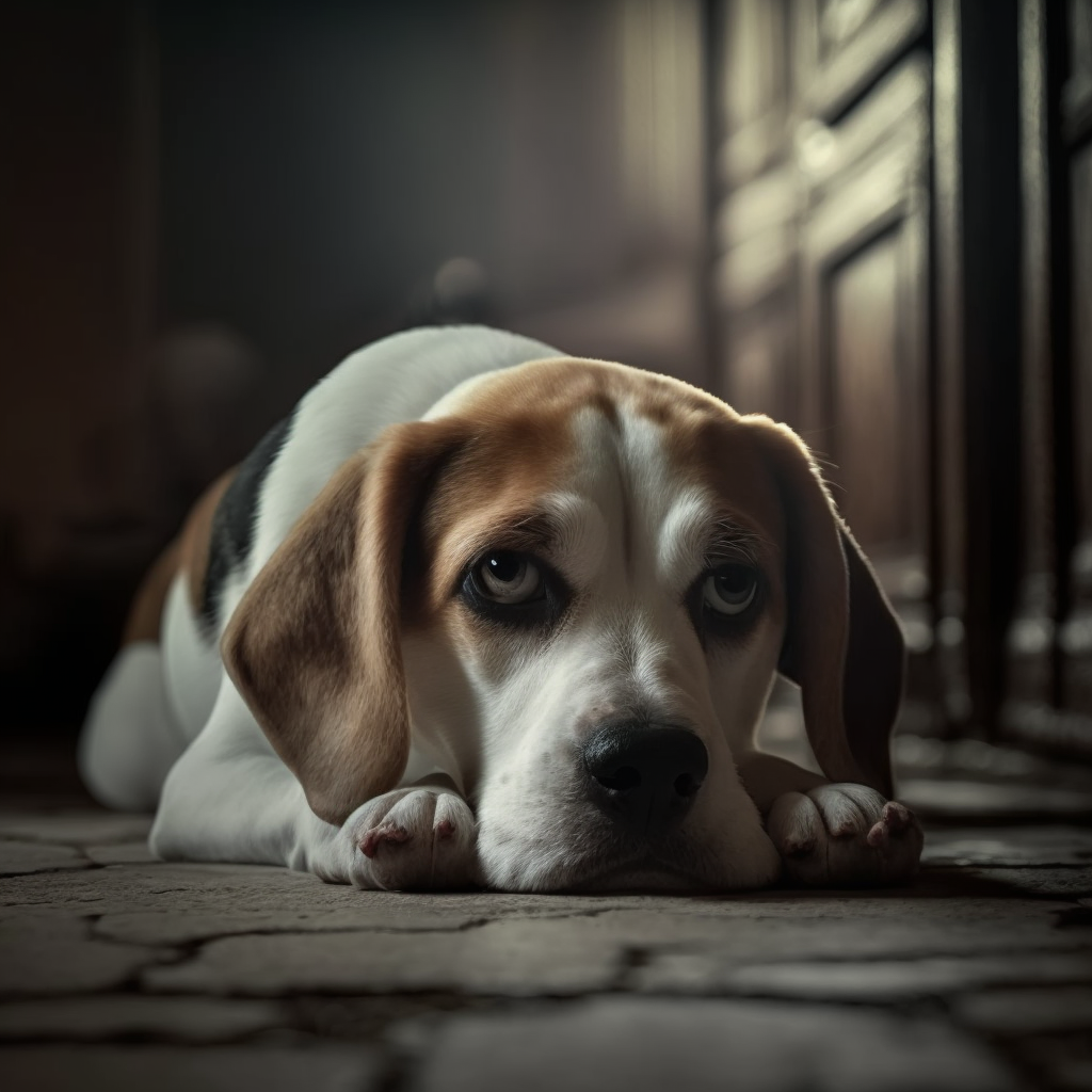 Бигль щенок темный