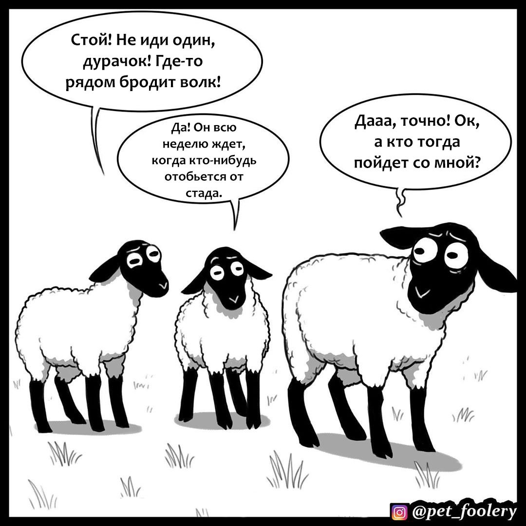 Волк в овечьей шкуре карикатура