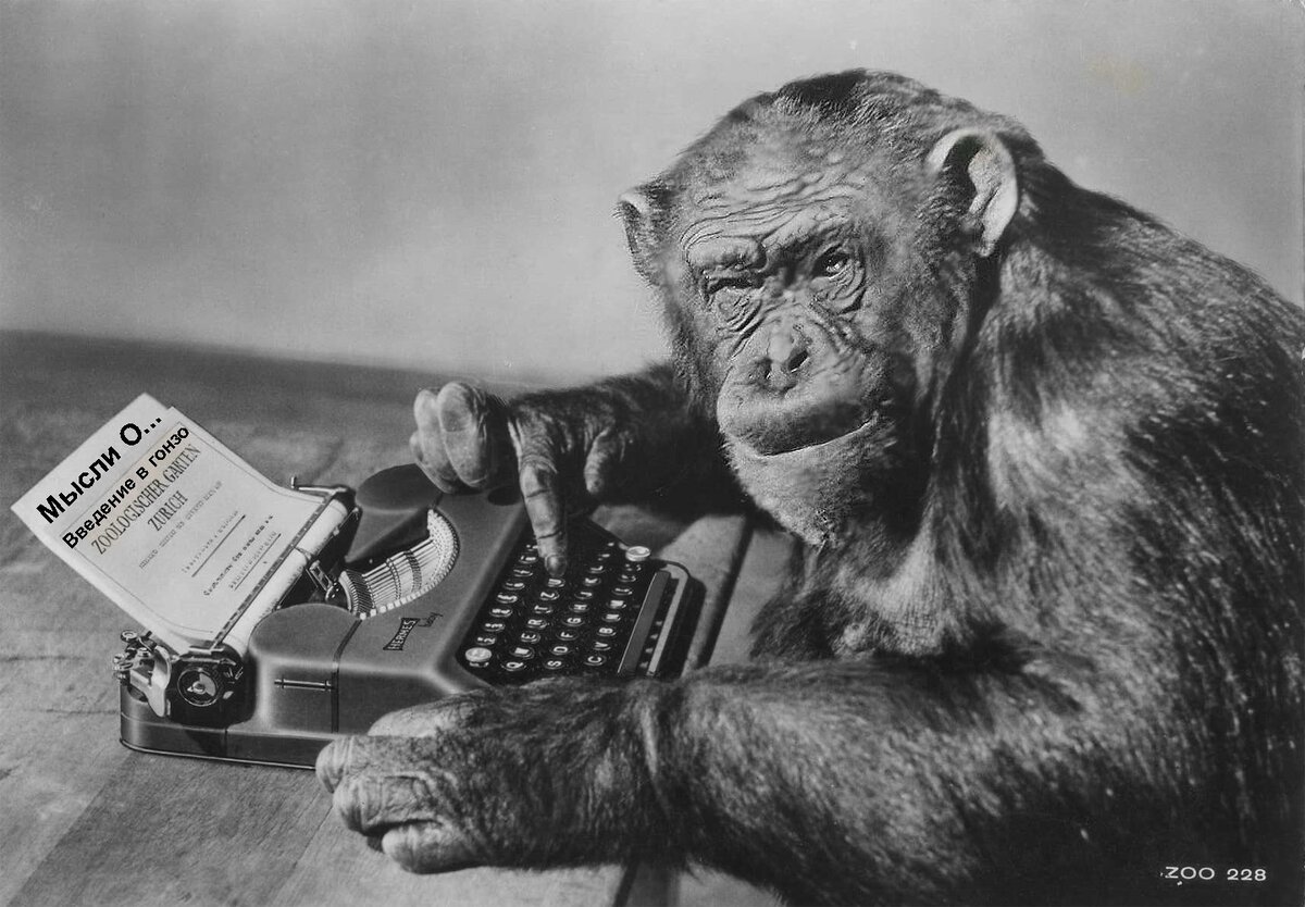 Обезьяна за компом