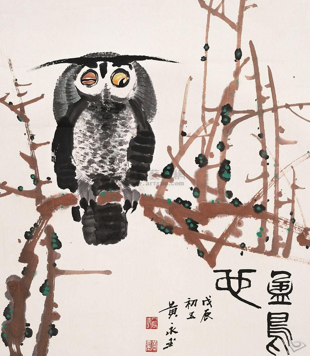 Филин китайская живопись