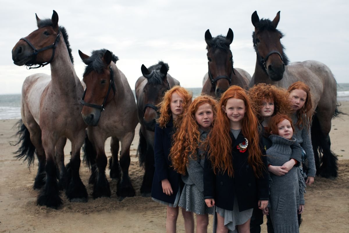 Лошади и рыжие дети
