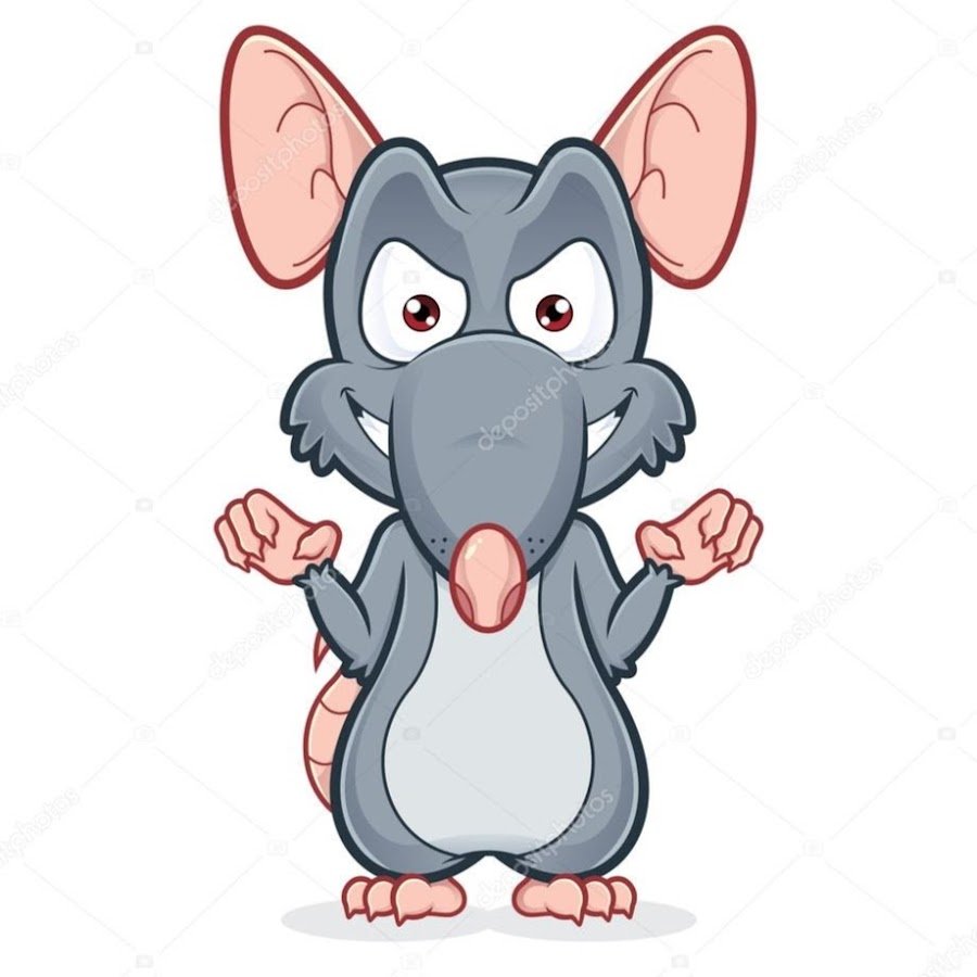 Злая мультяшная мышь