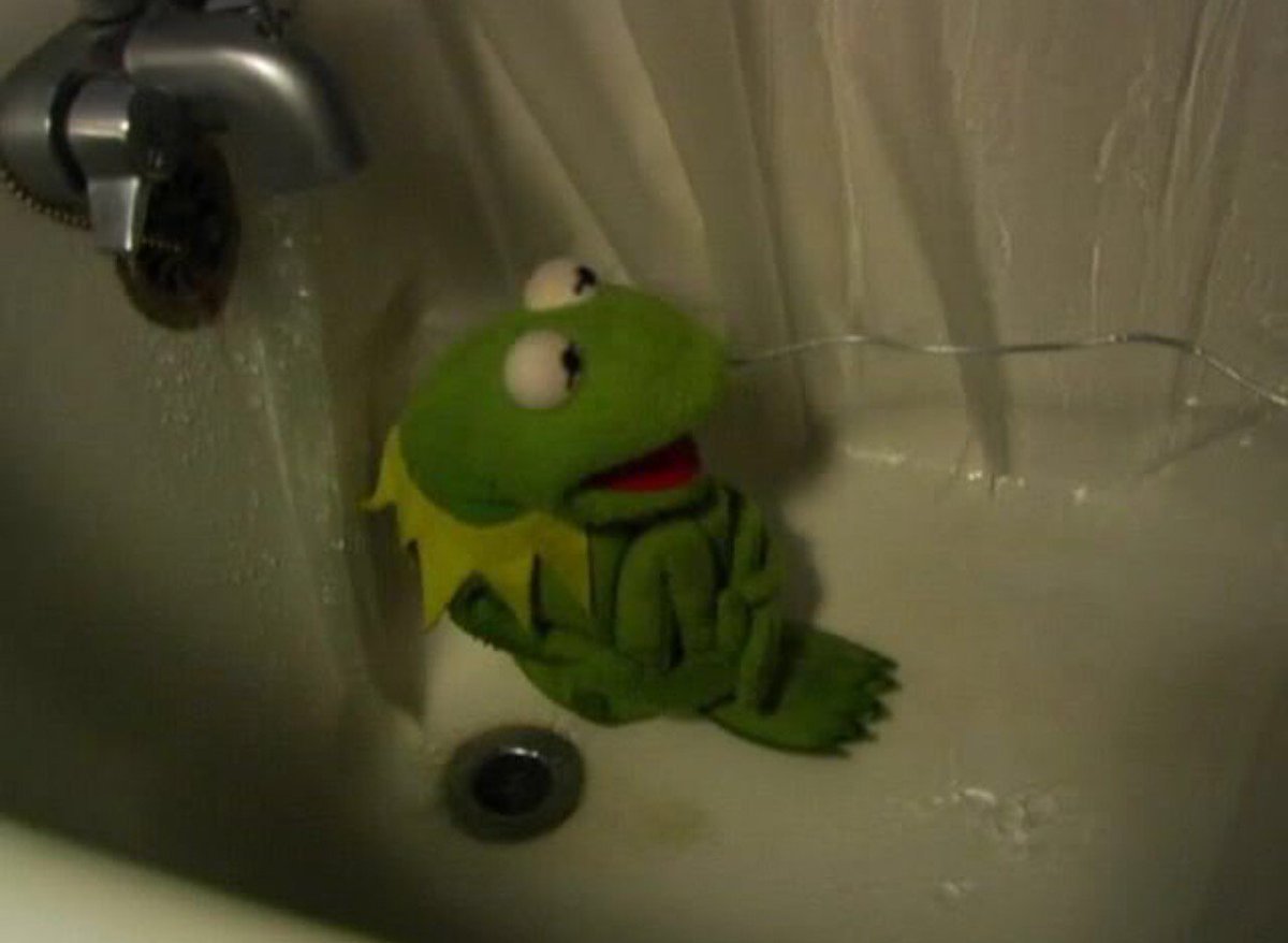 Лягушонок Кермит в душе