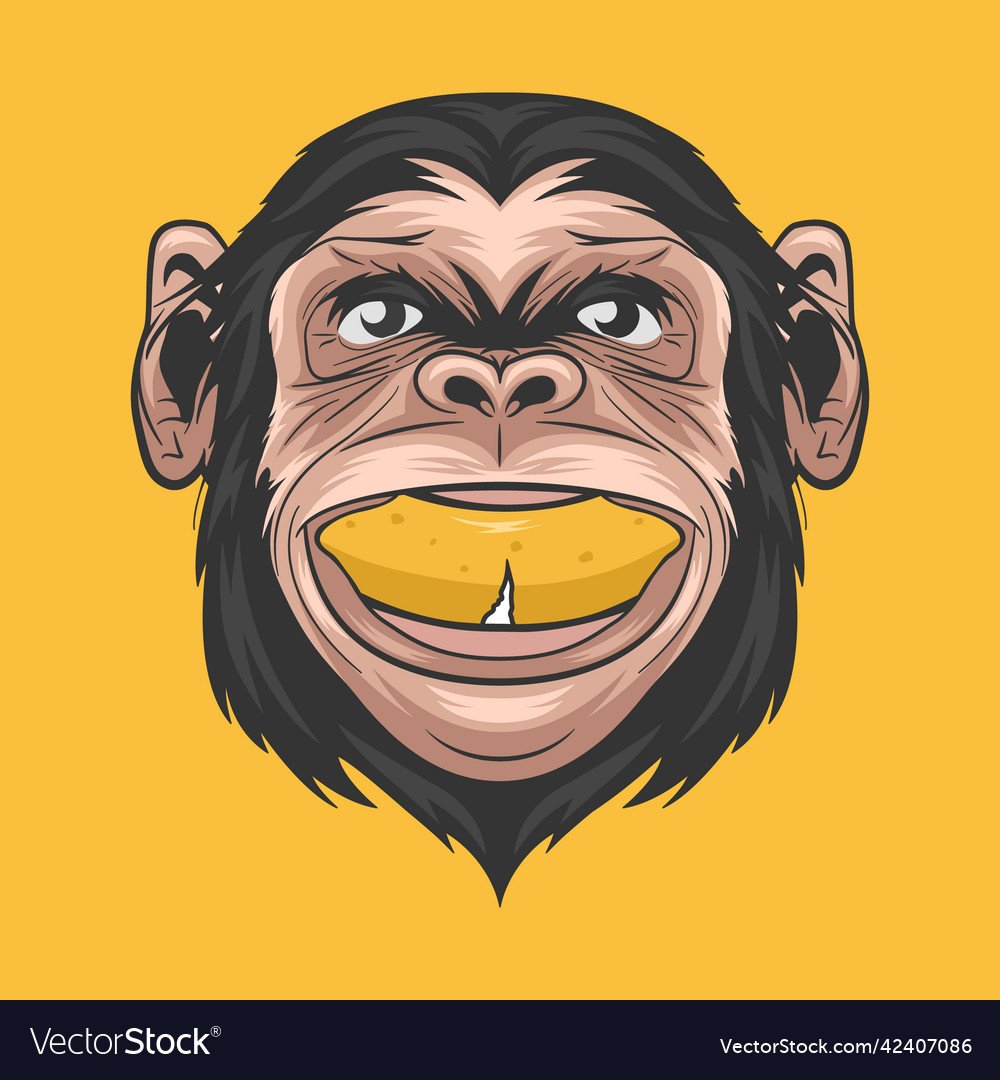 Обезьяна эскиз Смайл